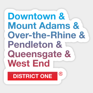 Cincinnati District 1 Sticker